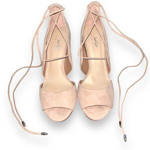 Lord & Taylor Suede Tie  Up Heels